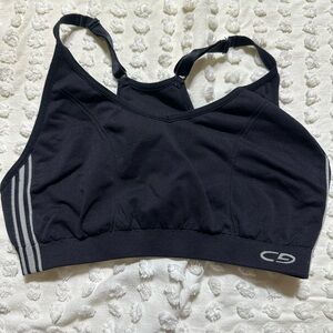 Champion Black Sports Bra with Racerback Design